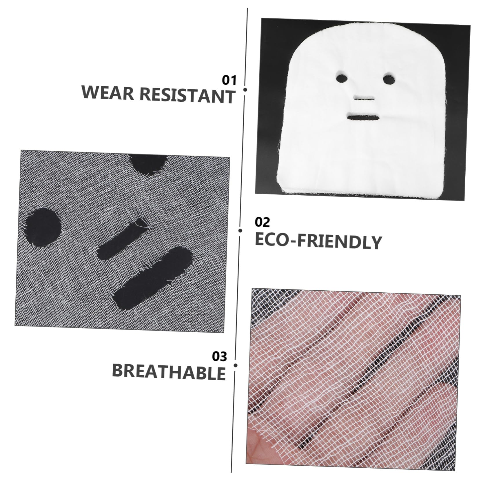 minkissy 300stücke Baumwoll- Für Schönheitssalons Atmungsaktive Gesichtsmaske Sanfte Und Hygienische Anwendung Für Professionelle Und Private Nutzung