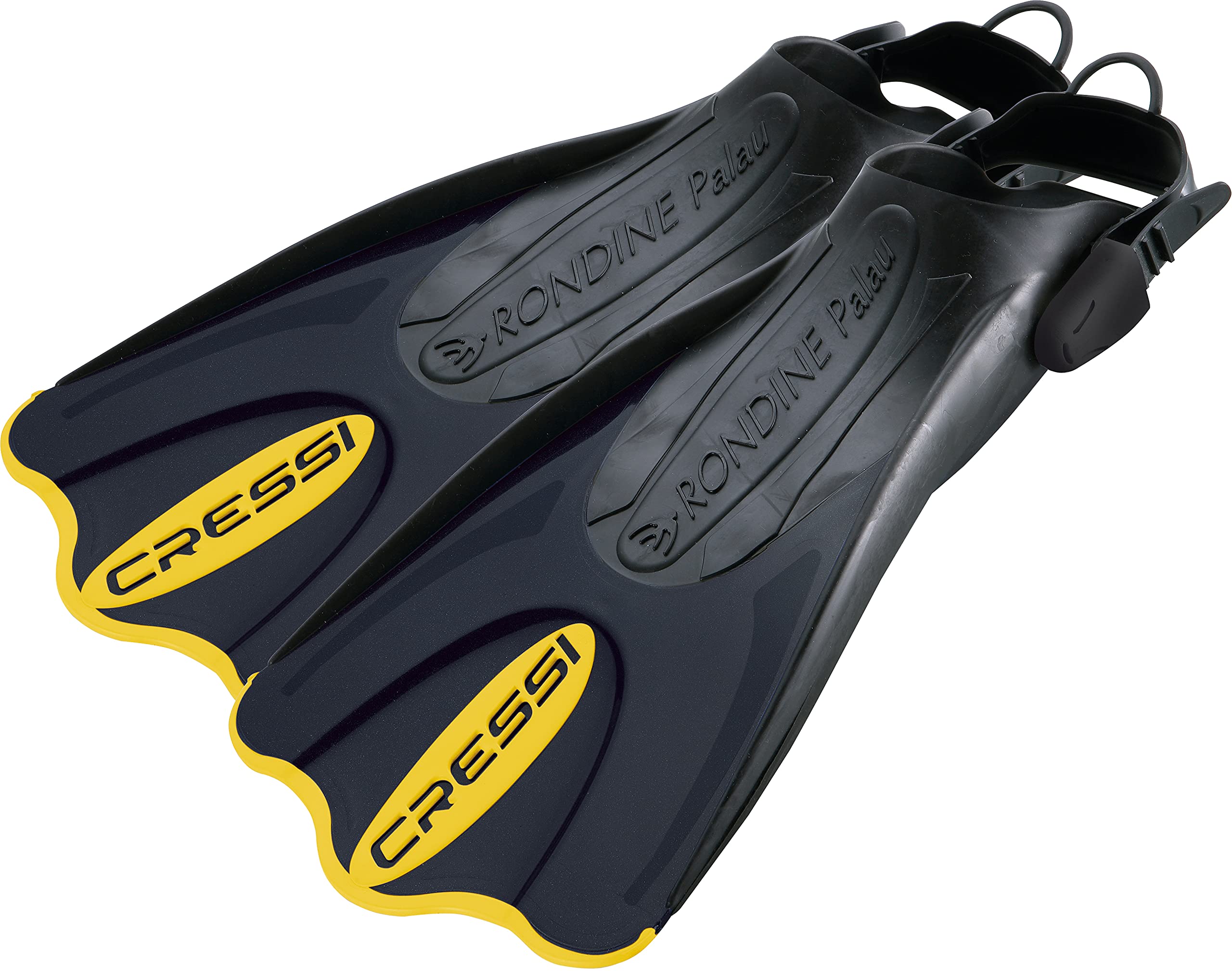 Cressi Palau Saf, Pinne Corte Regolabili per Nuoto E Snorkeling Unisex, Nero/Giallo, S/M (38/41) & Mare Combo, Set Maschera Sub Perla E Snorkel Mexico Unisex – Adulto, Nero, Unica