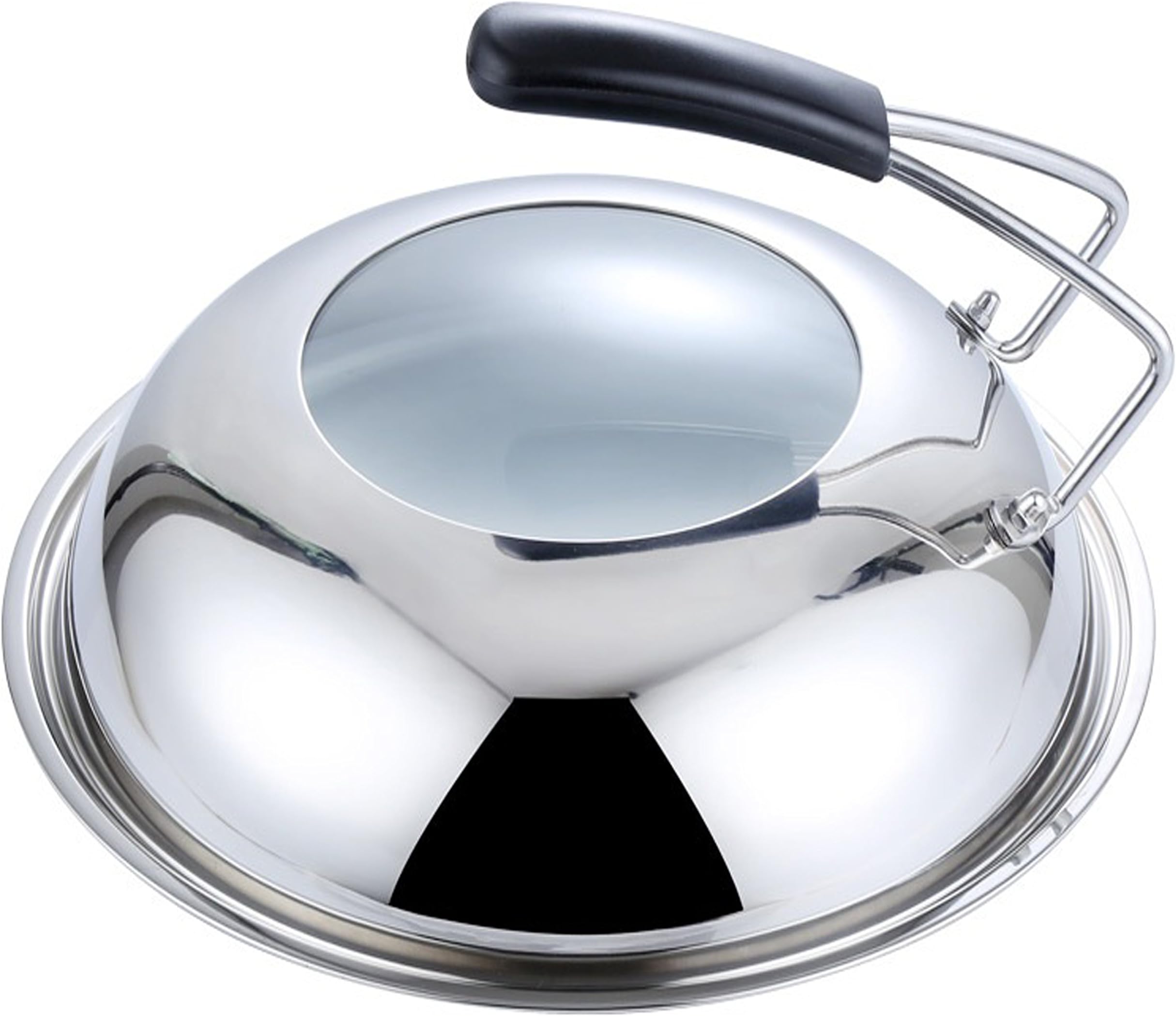 Stainless Steel Lid with Big Handle - Fits All 10" to 12" Pots and Pans, Replacement Frying Pan Cover and Cookware Lids By Xerus