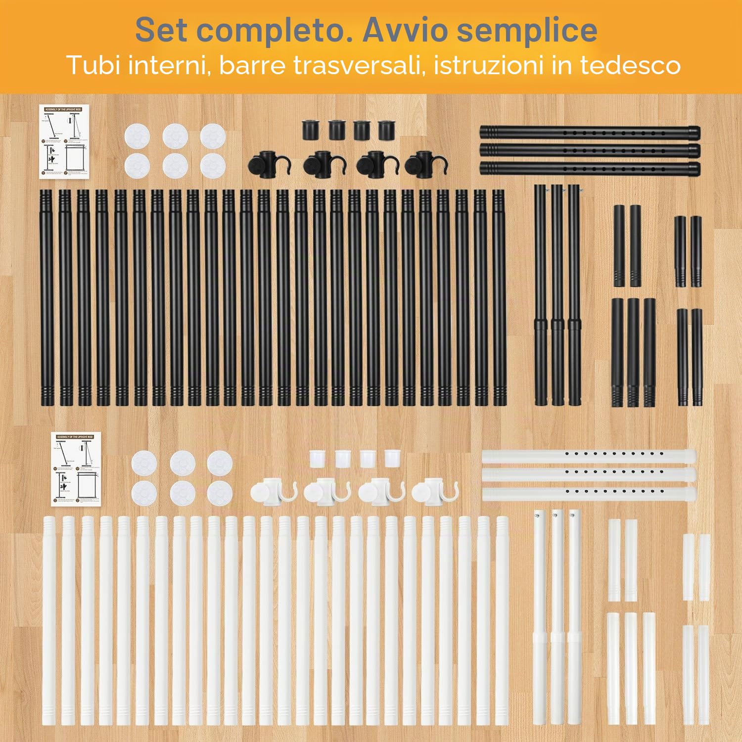 Divisorio senza foratura, asta per tende extra larga come paravento, divisorio indipendente senza tenda, larghezza 70-355 cm x altezza 122-305 cm, frangivista per soggiorno, camera da letto, ufficio