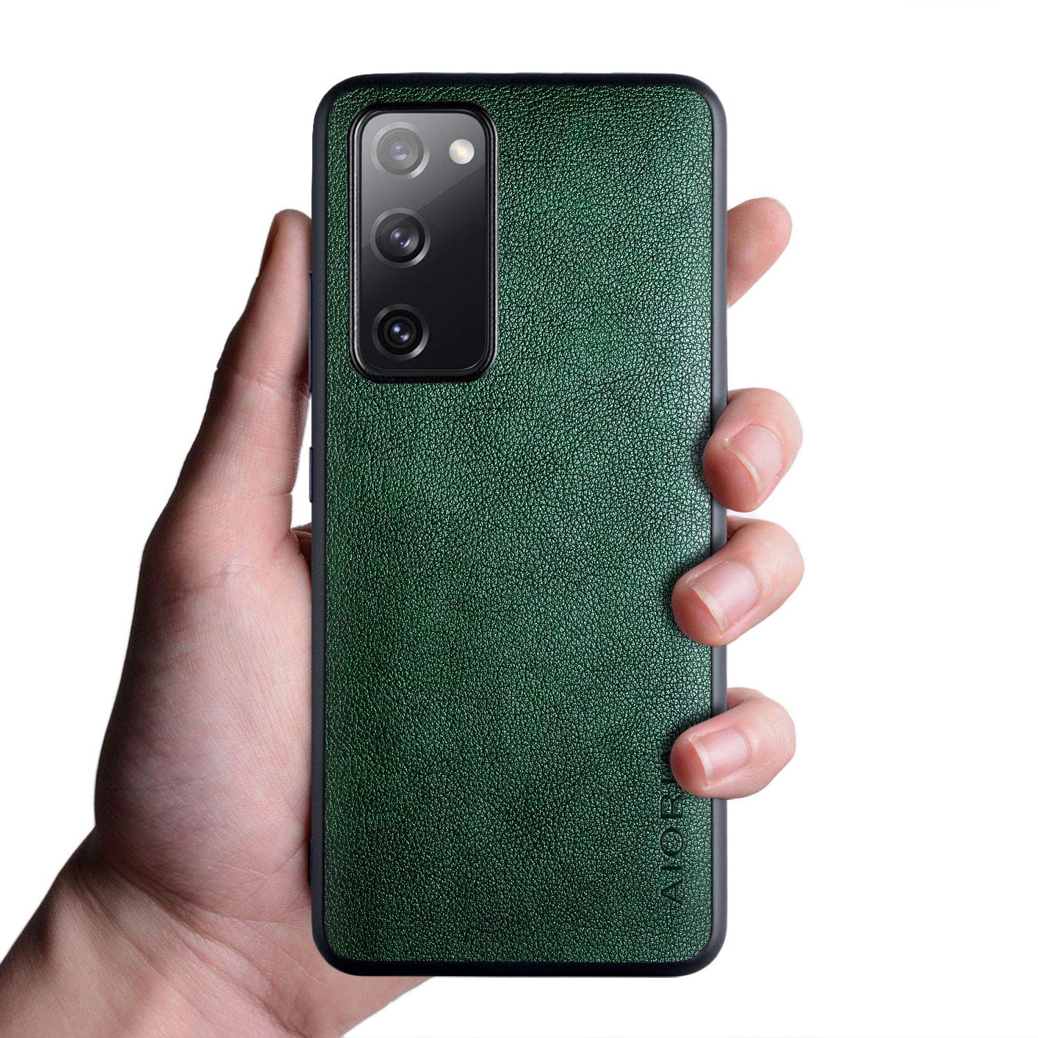 AIORIA for Samsung Galaxy S20 FE Case 5G, 6.5 Inch Premium PU Leather Phone Cover Retro Design Full Protective case for Samsung Galaxy S20 FE 5g (Green)