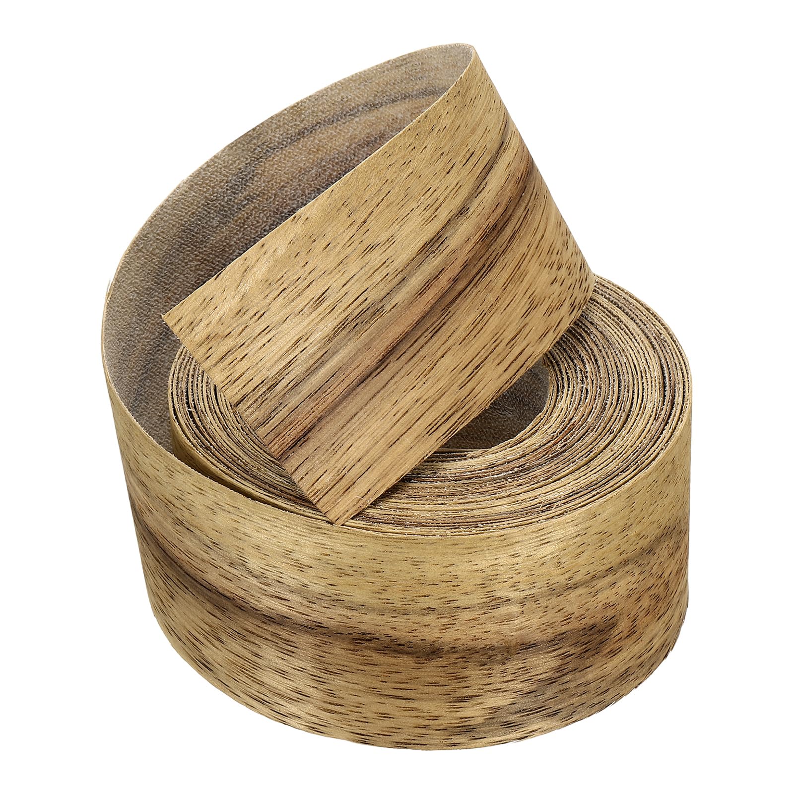 sourcing map 51mm x 7.62m Wood Edge Banding, Pre-Glued Iron on Edging Strip, Plywood Wood Grain Repair Tape for Cabinet Repair, Furniture Restoration, Handicraft DIY, Basswood