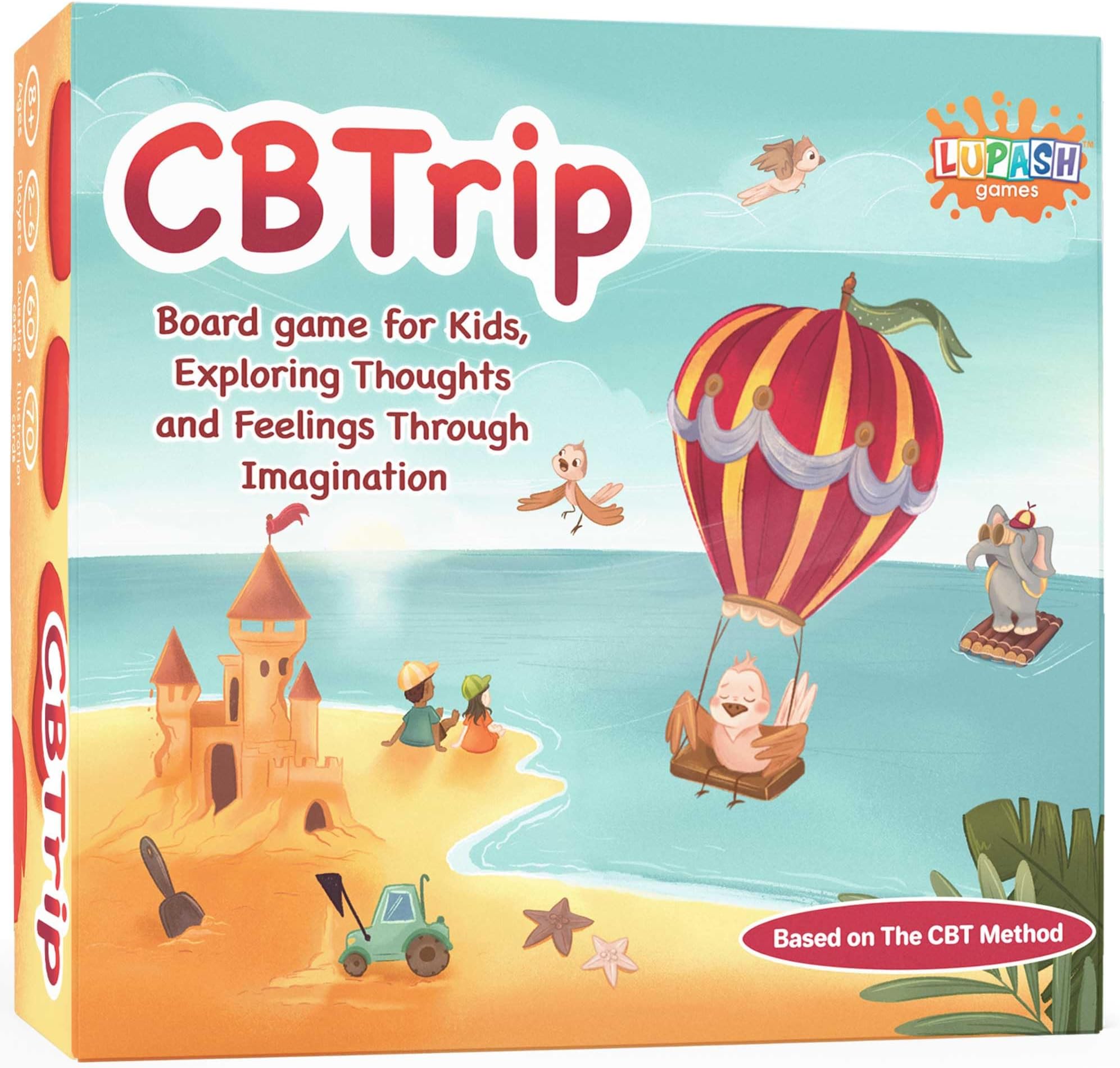 CBTrip Therapy Game for Kids, Counseling Game, Exploring Thoughts and Feelings Through Imagination, CBT Therapy Games for Counselors Focusing on Social Skills Development Through Play
