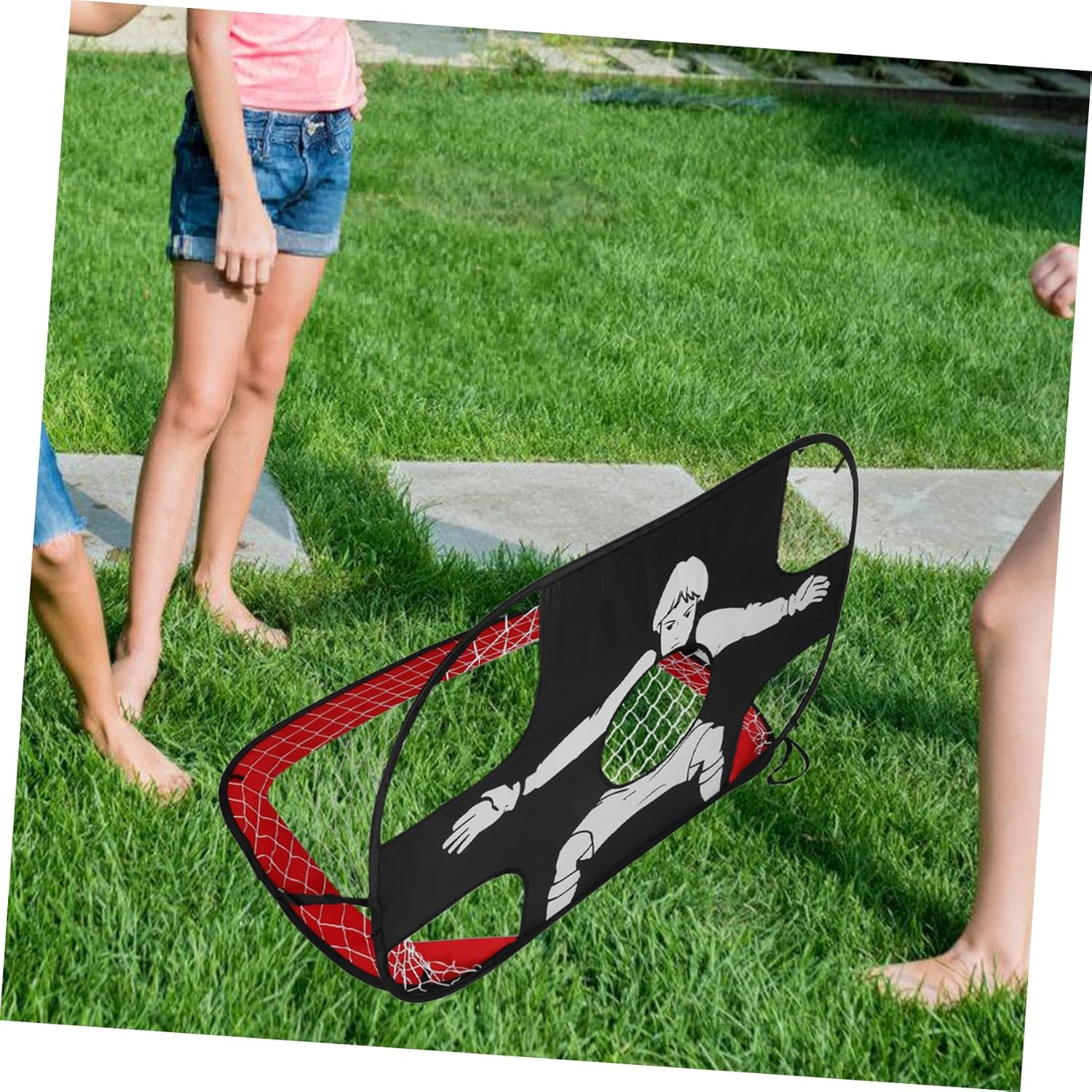 Mipcase Portable Soccer Goal Boys and Girls Training Net Football Target Net Mesh Grid Outdoor Easy Setup Material