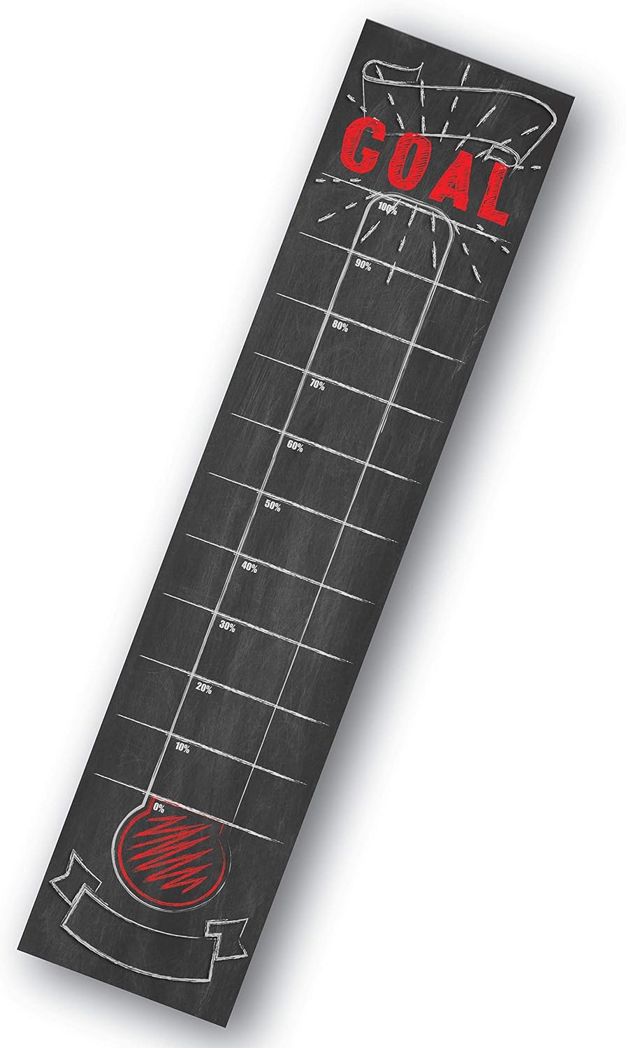 Dry Erase Goal Setting Fundraising Thermometer Chart Goal