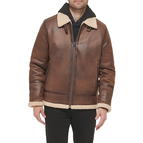Calvin Klein mens Faux Fur Lined Jacket