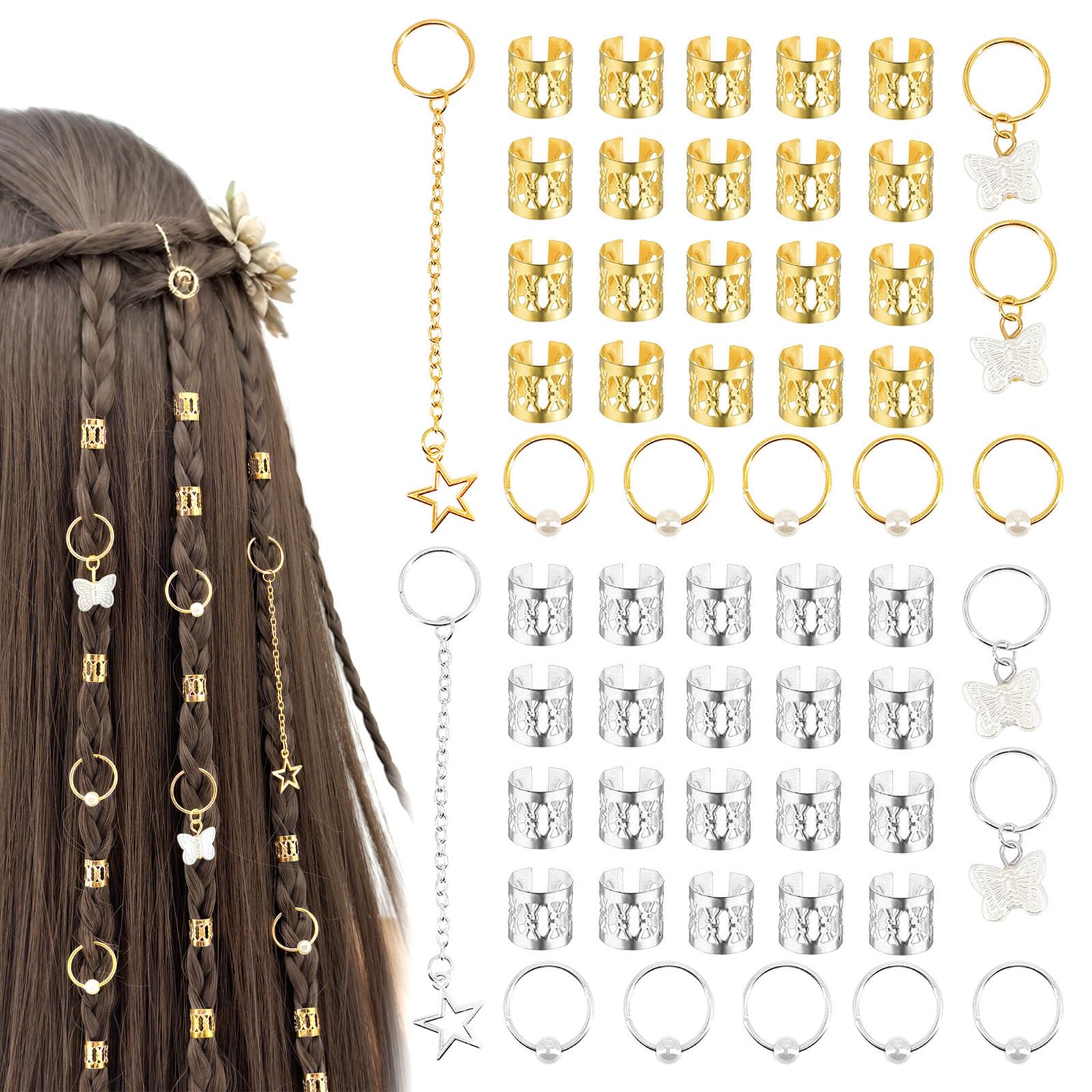 Amazon.co.jp: Dorasu ヘアビーズ 56個セット ダンス ヘアアクセサリー
