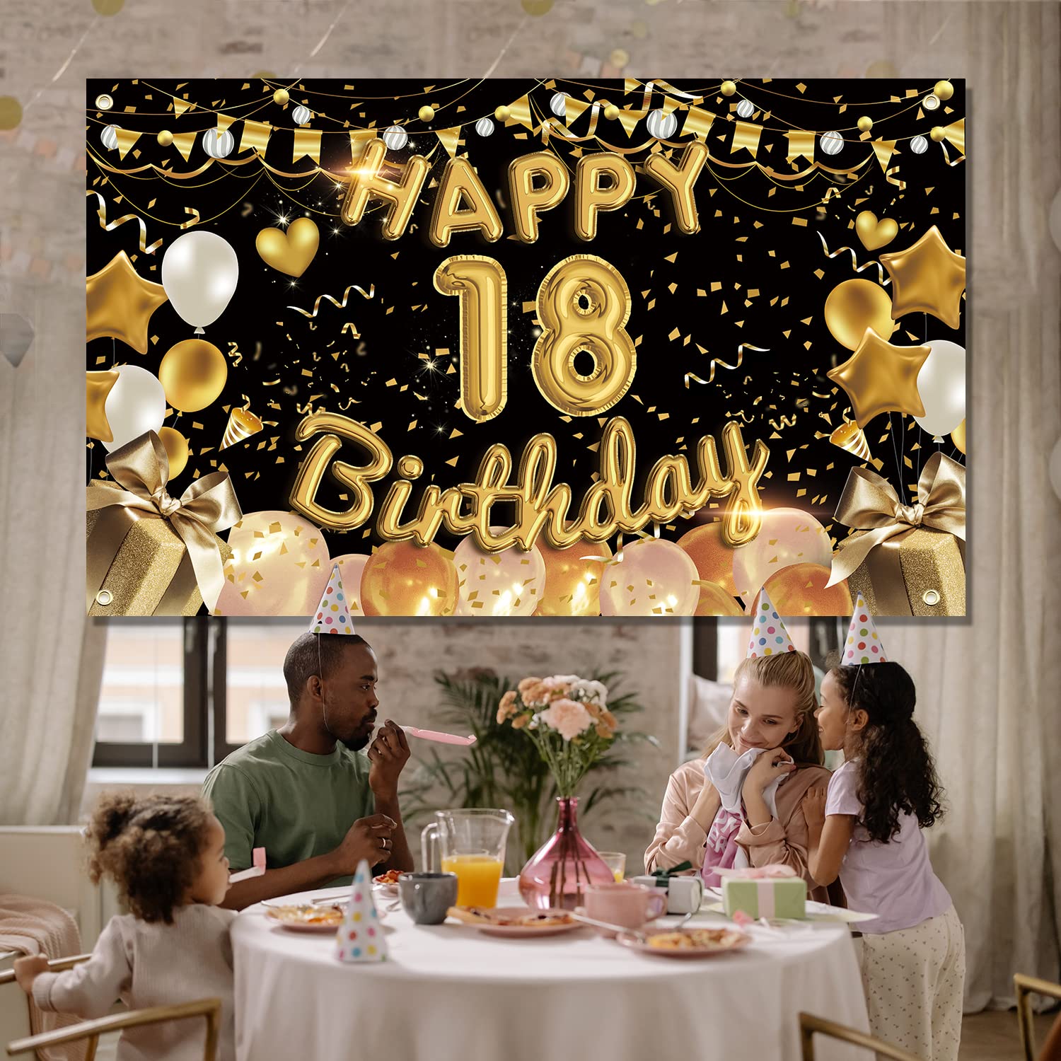 Pancarta Personalizada Para Decoraciones De Cupleaños 55, Telón De