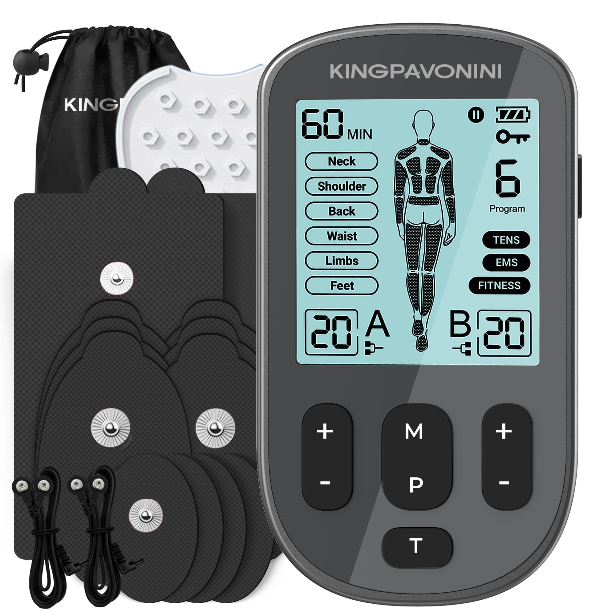 KingPavonini TENS Unit Muscle Stimulator for Back Pain Relief, Model SM9055 — Amazon image 10