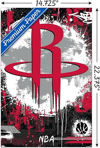Miniatura 3 de Trends International NBA Houston Rockets - Póster de pared con logotipo Maximalist 23