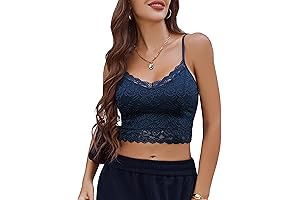 Lace Bralette for Women Spaghetti Strap Tank Top V Neck Slim Basic Camisoles