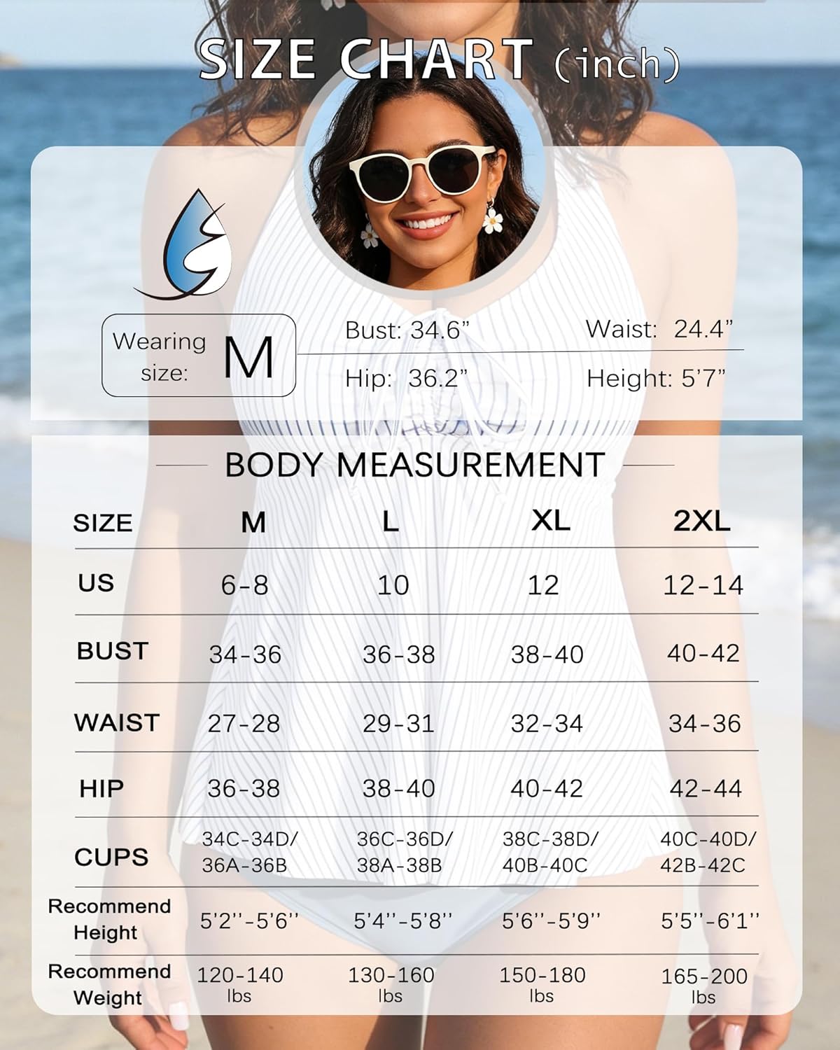 Jolefille Tankini Swimsuits for Women Tummy Control Bathing Suit 2 Piece Modest Swim Suits High Waited Full Coverage Swimwear
