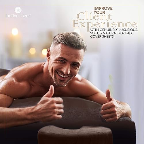Miniatura 7 de London Linens Juego de sábanas extra gruesas de 3 piezas para mesa de masaje, franela de algodón 100% natural, incluye funda para mesa de masaje,