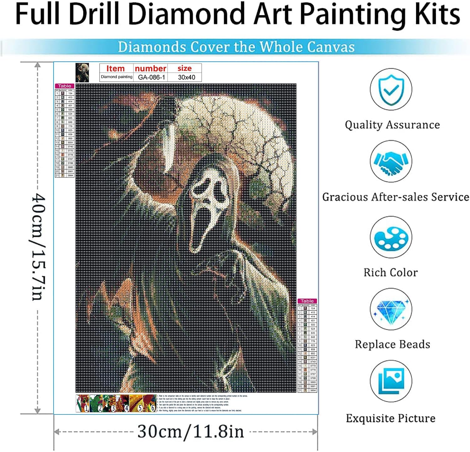 GemZono Kit De Peinture Diamant 5D à Faire Soi-même Pour Adultes