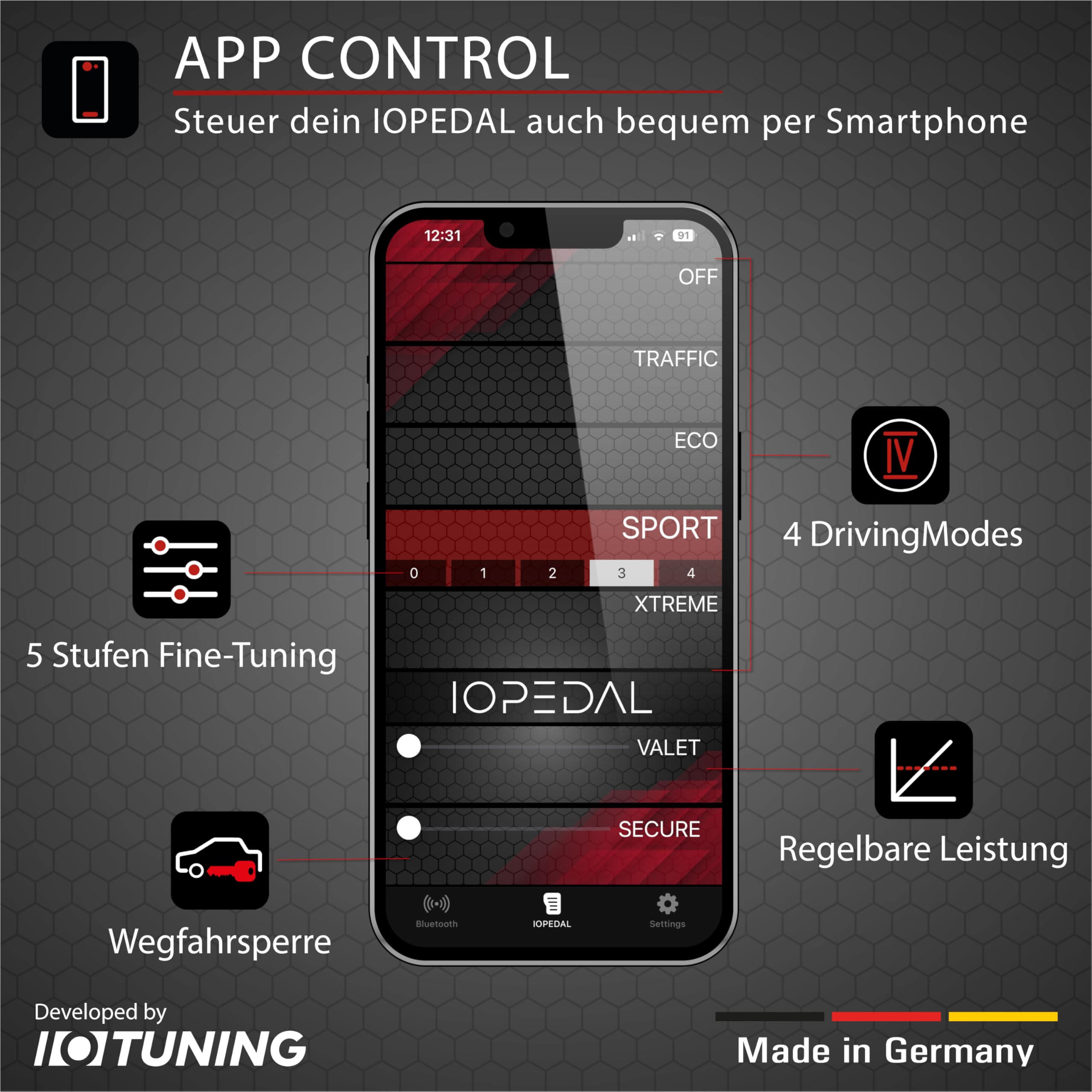 für BMW 2er Coupe (F22, F87) (Baujahr 2012 – 2021) für alle Motoren – Plug & Play Gaspedal-Tuning/Pedalbox mit App, Wireless Remote & integrierter Wegfahrsperre