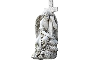 Joseph's Studio by Roman Inc., Memorial Angel with Cross, 13x6x5