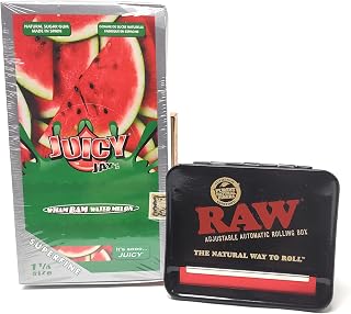Juicy Jays Wham Bam Watermelon Super Fine Rolling Papers- Raw Roll Box Bundle