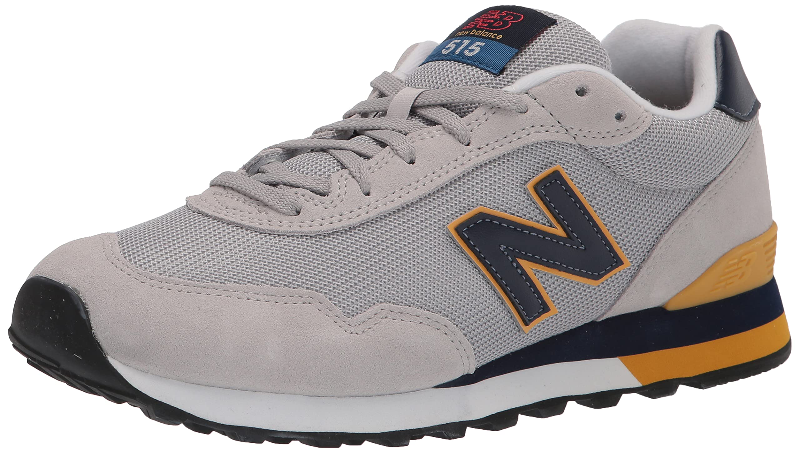 New Balance Men's 515 V3 Sneaker, Rain Cloud/Pigment/Yellow, 10.5 Wide
