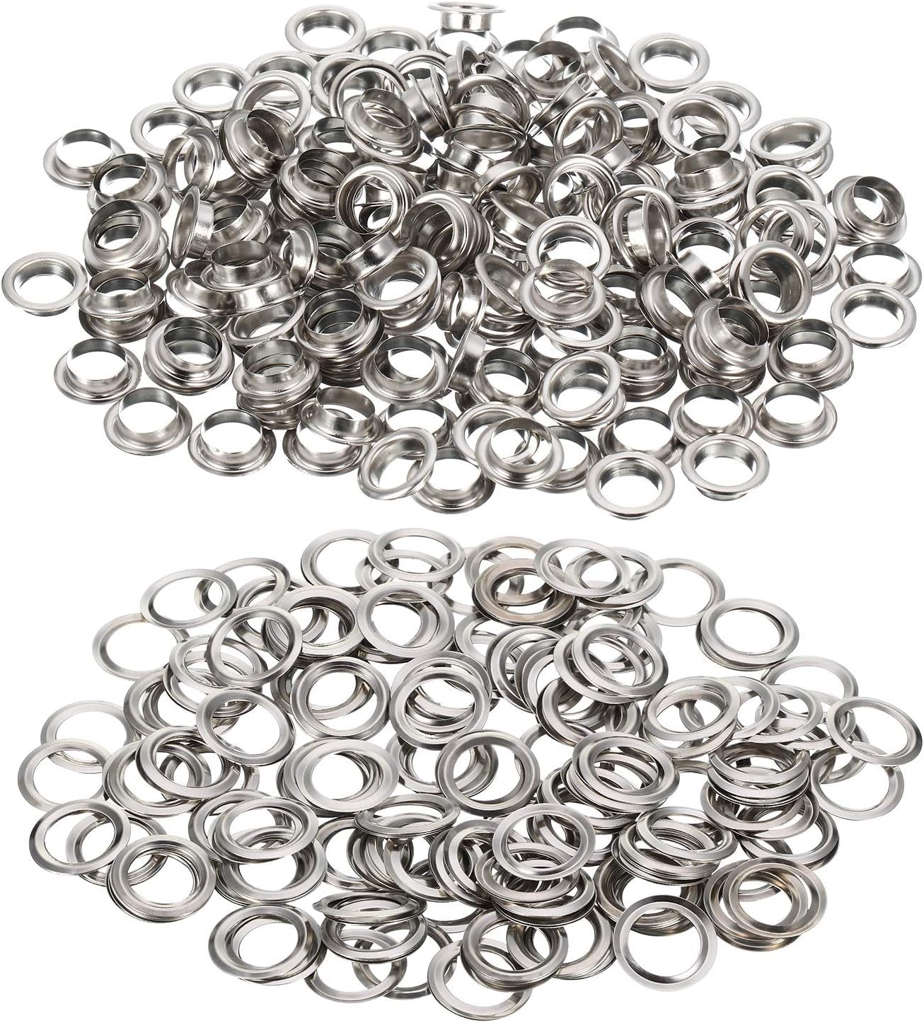 2000pcs Grommets Eyelets 1/4"(6mm) Grommets and Washers Kit, Iron Grommet Tool Kit for Fabric Clothes Shoes Leather Crafts, Heavy Duty Eyelet Set for DIY Repair, Curtains Bags Belts Canvas