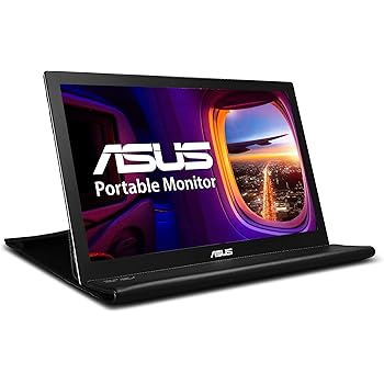 Asus MB169B+ 39,6 cm (15,6 Zoll) tragbarer USB Monitor (Stromversorgung über USB, 14ms Reaktionszeit, Full HD) schwarz/silber