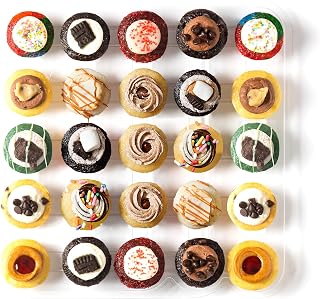 Baked by Melissa Cupcakes - Latest & Greatest - Assorted Bite-Size Cupcakes - 12 Flavors Include: Red Velvet, Triple Chocolate, Cookie Dough & More (25 Count)