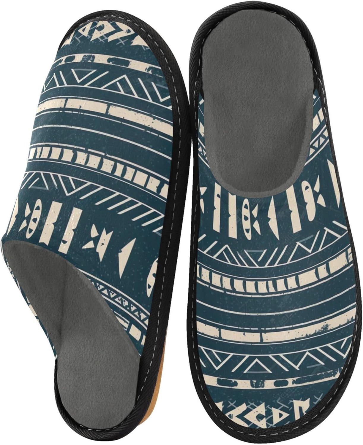 Boho Bohemia House Slippers – Cozy Fuzzy Slippers for Guests, Washable & Disposable, Perfect for Shoeless Home, Spa & Hotel Use A111900