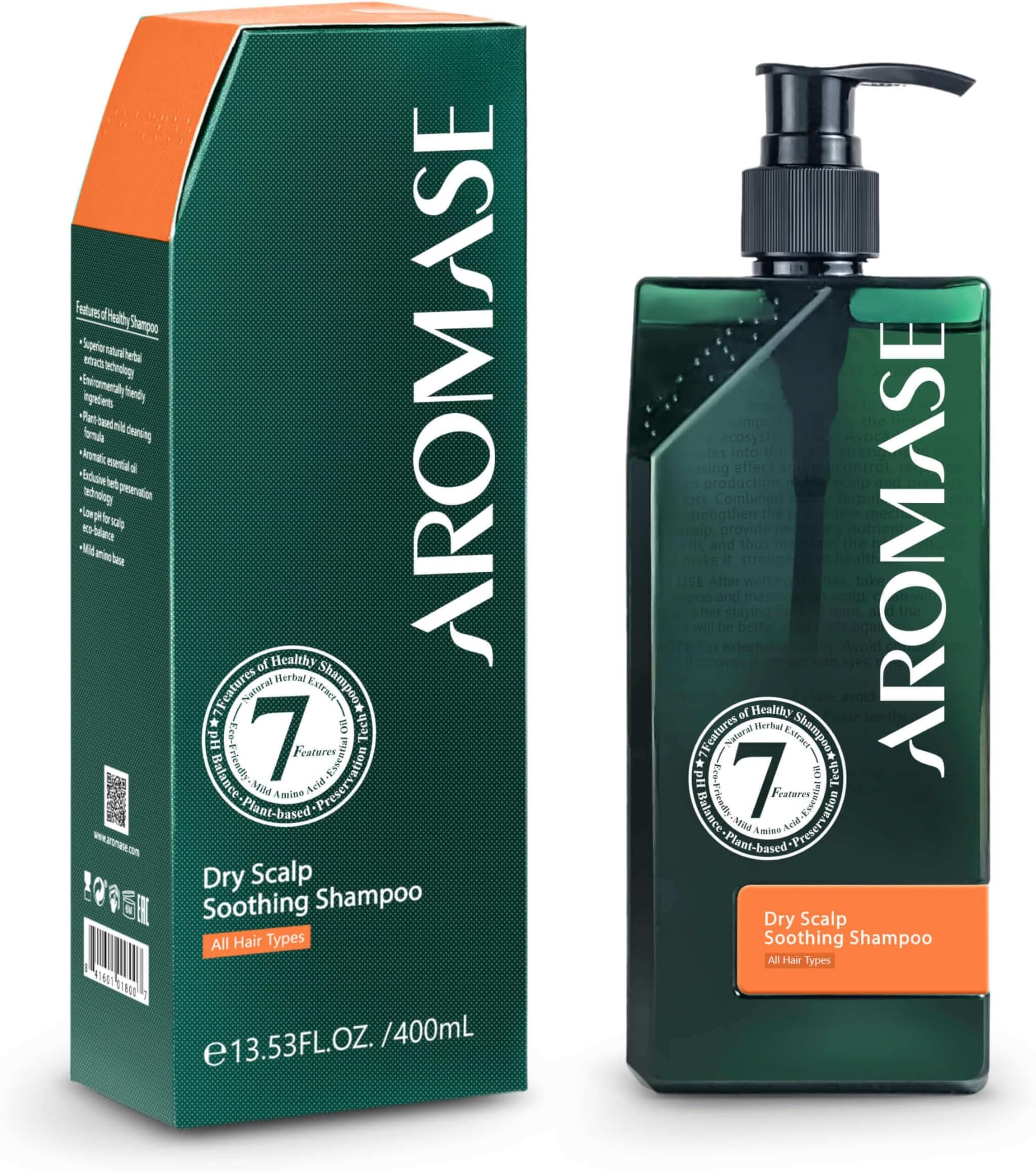Dry Scalp Soothing Shampoo - Hydrates, Relieves Dryness and Itchiness - Amino Acid-Based Formula - No Parabens, SLS, or Silicone - 14 oz