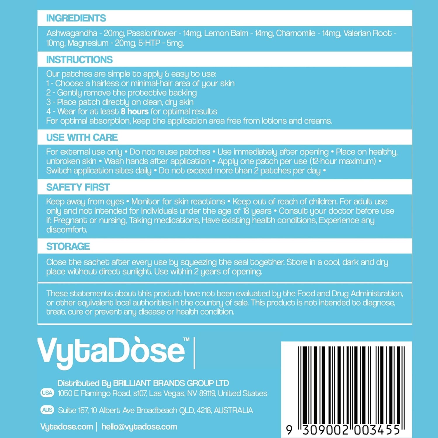 Natural Melatonin-Free Herbal Sleep Patches for Adults - No Added Hormones - 8-Hour Time-Release Formula - Ashwagandha, Magnesium, Passionflower, Valerian Root, Lemon Balm & Chamomile - Image 9