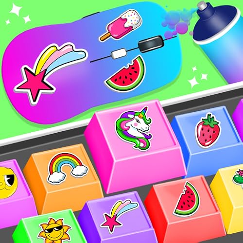DIY Keyboard Cool Art Makeover Artist Fun Theme Tie Dye Makeup Design Paint Game