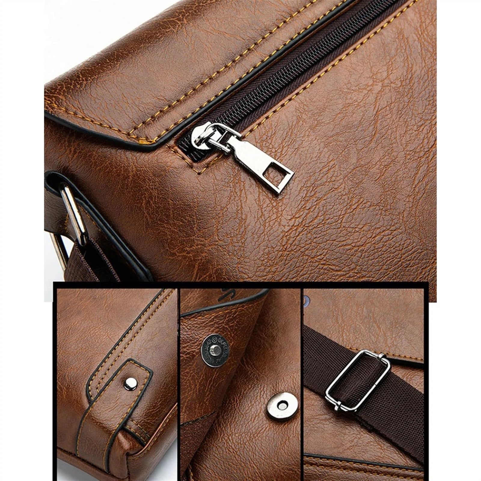 Borsa per computer portatile, grande capacità, valigetta in pelle PU, borsa a mano per pendolari, custodia protettiva per computer portatile, borsa a tracolla per lavoro aziendale, custodia per laptop