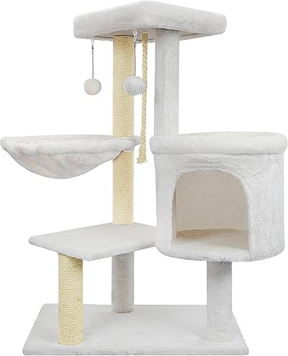 Miniatura 2 de YOUPET - Torre de árbol para gatos de 34.84 pulgadas con condominio y poste rascador para gatos de interior, centro de actividades, muebles para