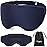 Fygrip 3D Eye Mask Sleep Mask for Men & Women, 100% Pressure-Free & Light Block-Out Eye Mask for Sleep with Easy Adjustable Strap, Night Eye Cover for Travel, Blue