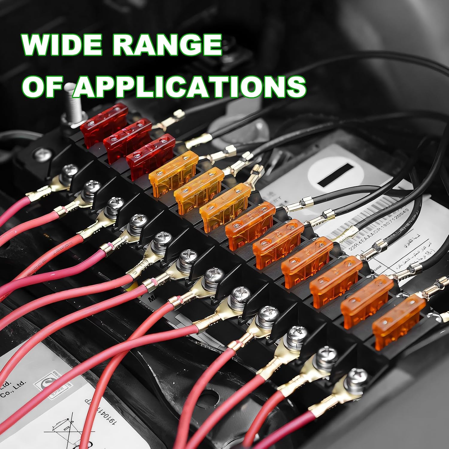 12-Way 12V Fuse Block, Independent Positive Automotive Fuse Holder with Ground Bus Bar, Waterproof Dustproof 6-Circuit Blade Fuses Block for 12V/24V Car Truck Boat Marine