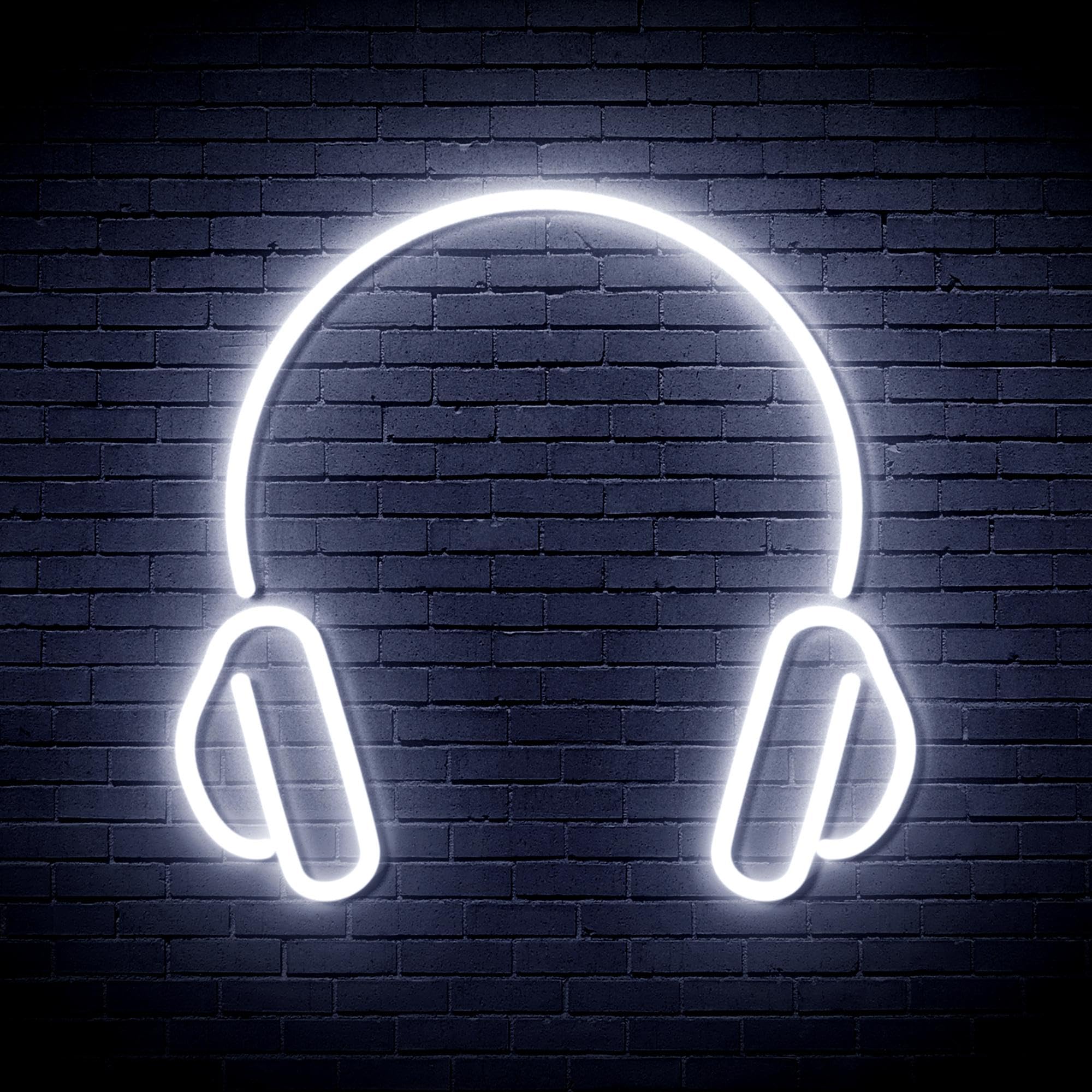 Panneau Néon LED ADVPRO – Casque Audio – Silicone Violet – Alimentation USB