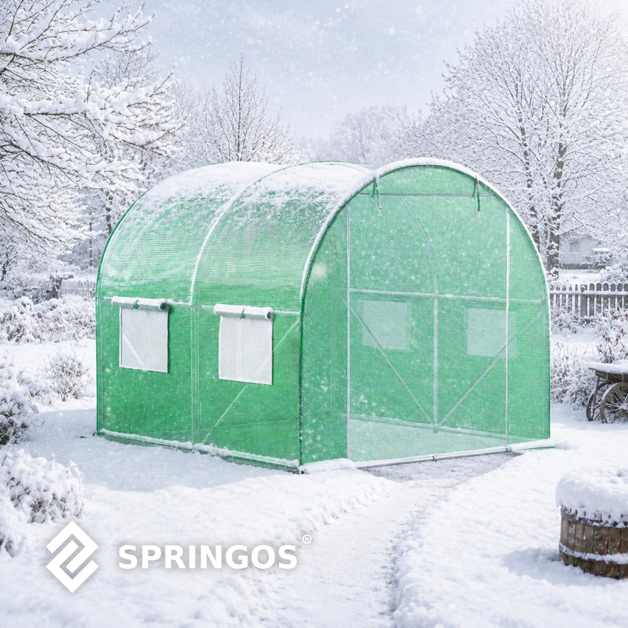 SPRINGOS Gewächshausfolie Gitter-Folie Gartenfolie 200 x 200 x 200 cm