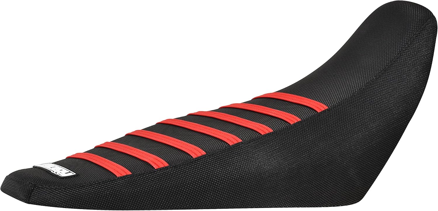 Enjoy Mfg Seat Cover - Compatible with Honda Navi Pocket Bike #363 (Black w/Red Ribs)