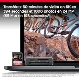 SanDisk 128GB Extreme PRO SDXC card, SD Card, V60 Memory card, 6K & 4K UHD, up to 280 MB/s, Shock, Temperature, Water and X-Ray Proof, RescuePro Deluxe data recovery software, UHS-II, Class 10, U3 - 4