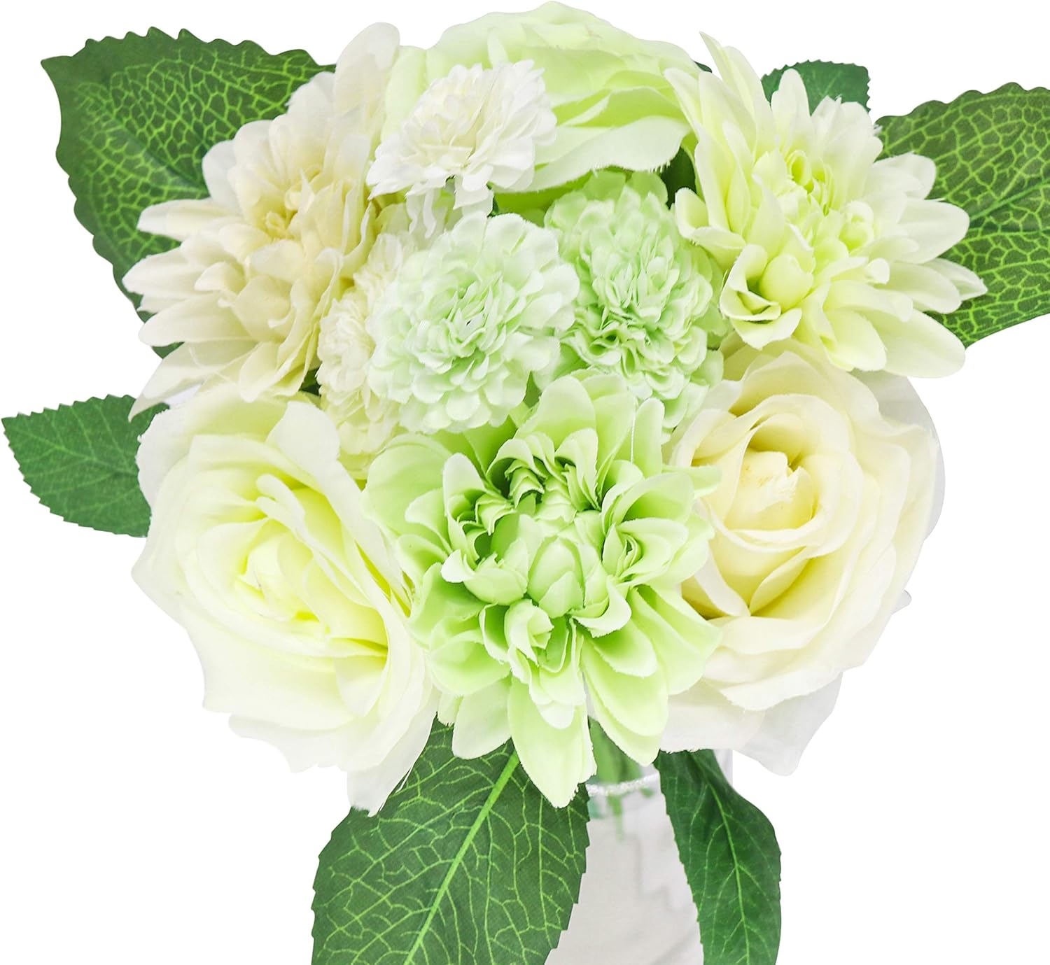 Bridal Wedding Bouquet Flower Arrangement Home Decorative Flowers Real Touch Silk Artificial Flowers- Rose, Daisy, Dahlia, Wedding Decoration, Flowers Bunch Hotel Party Garden Floral Decor