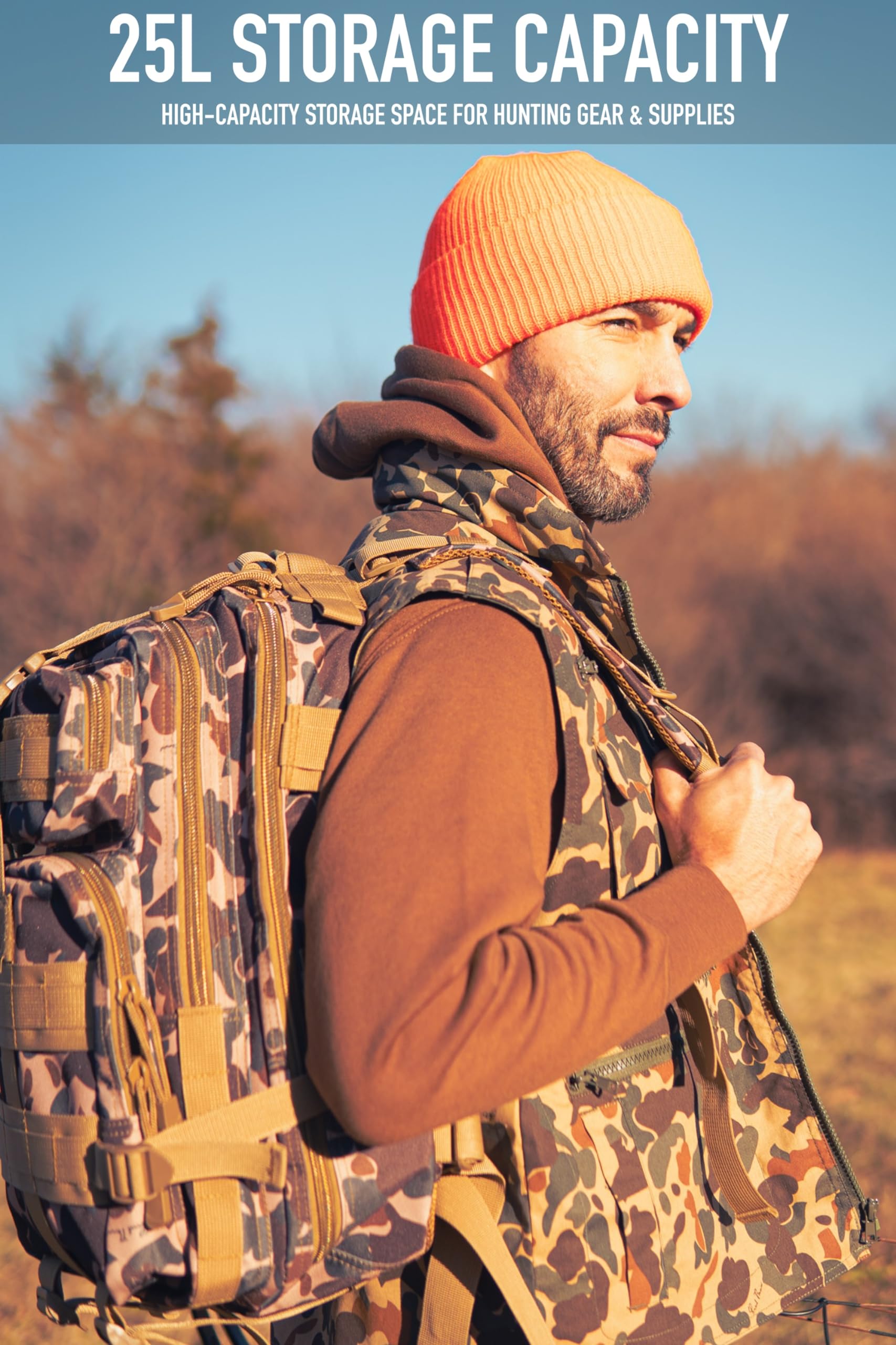 Rothco X Bear Archery Fred Bear Camo Medium Transport Pack - Jagdrucksack mit 25L Stauraum