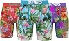 PSD Underwear Mens Boxer Briefs - Tropical, Standard Length Pack & Singles, Soft & Breathable Boxer Briefs for Men