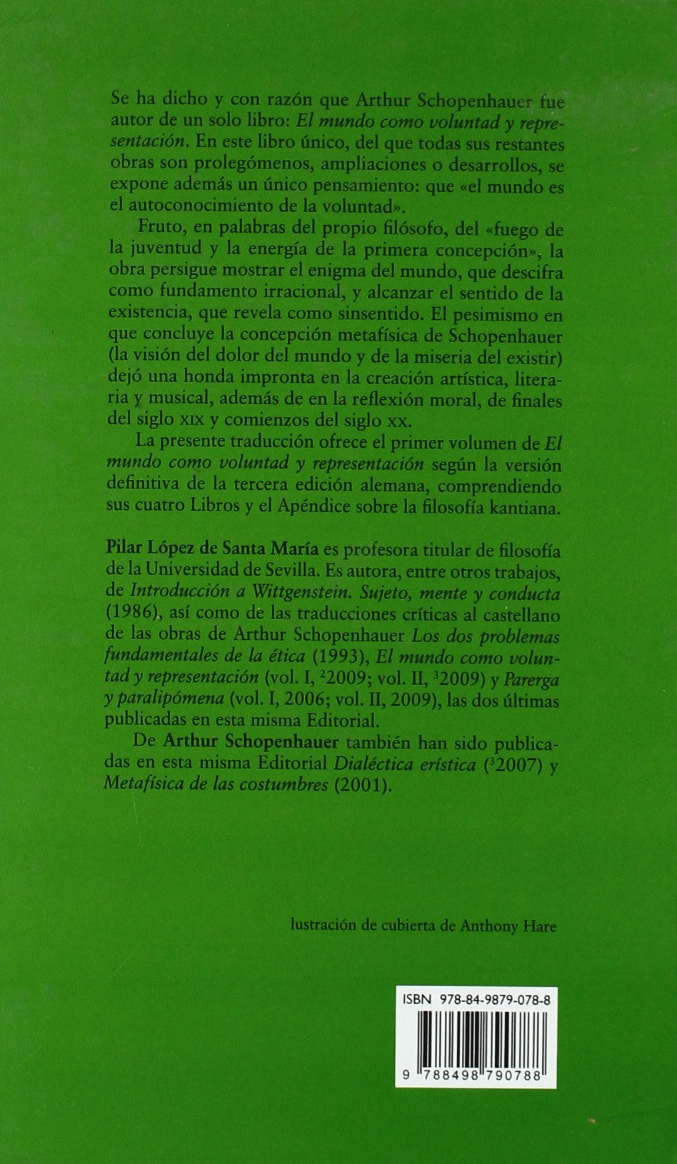 El Mundo Como Voluntad Y Representación - Volumen I: 1 (Clásicos de la Cultura)