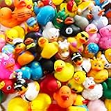 Assorted Rubber Duckies for Kids and Toddlers Cute Duck Bath Tub Pool Toys in Multiple Characters, Fun Carnival, Bath Birthday Gifts Baby Showers Classroom Incentives and Summer Beach, 2