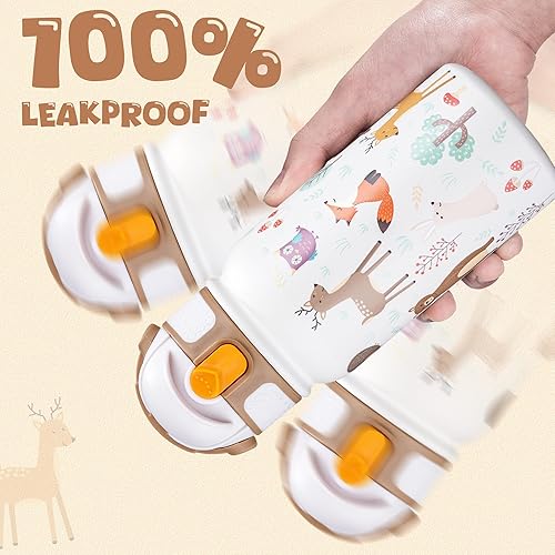 Miniatura 5 de OLDLEY Botella de agua para niños, botella de agua aislada de 12 onzas, botella de acero inoxidable de doble pared, botellas deportivas a prueba de