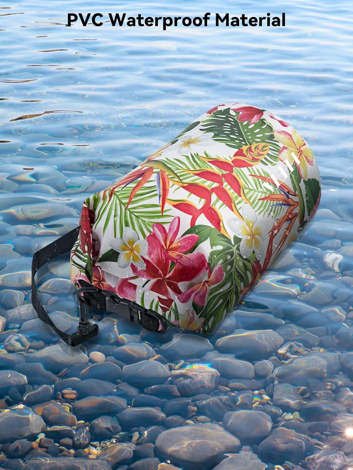 HEETA Waterproof Dry Bag for Women Men(Upgraded Version) 5L/10L/20L/30L/40L Roll Top Lightweight Dry Storage Bag Backpack with Emergency Whistle for Travel, Swimming, Boating, Kayaking, Camping, Beach - Image 3