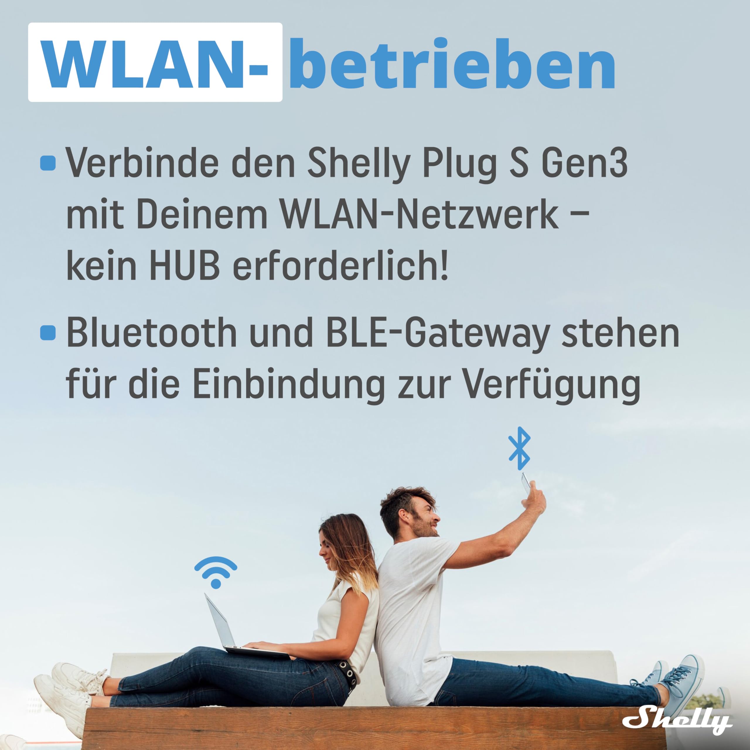 Shelly Plug S Gen3 Weiß - WLAN Smarte Steckdose, Leistungsmessung, 12A 2500W, Zeitschaltuhr, Matter-Zertifiziert Stecker, Heizung & Kühlung, Alexa & Google, Kein Hub Erforderlich (3 Stück)