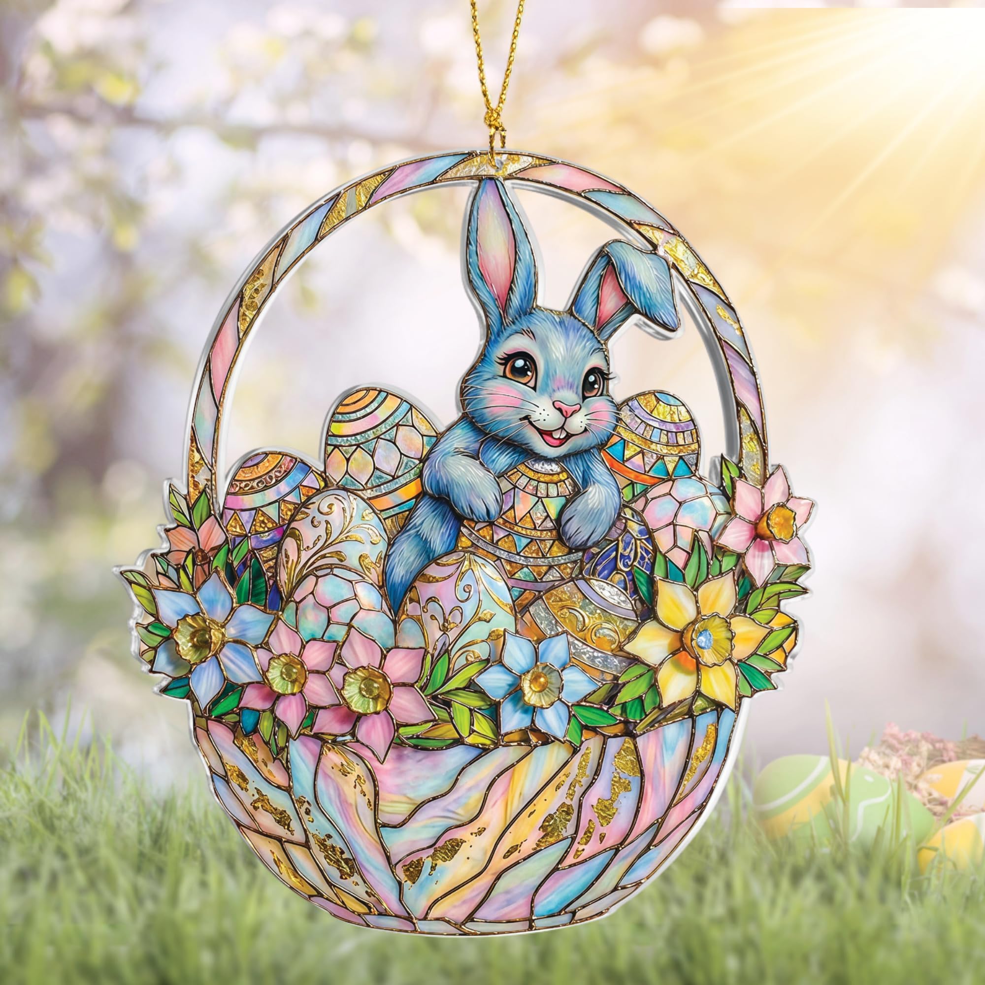 Easter Decor, Easter Basket Stuffer, Easter Bunny Ornament, Bunny Decorations, Religious Gifts, Faith Inspired Spring Decor, Meaningful Holiday Keepsake, Religious Ornament for Women