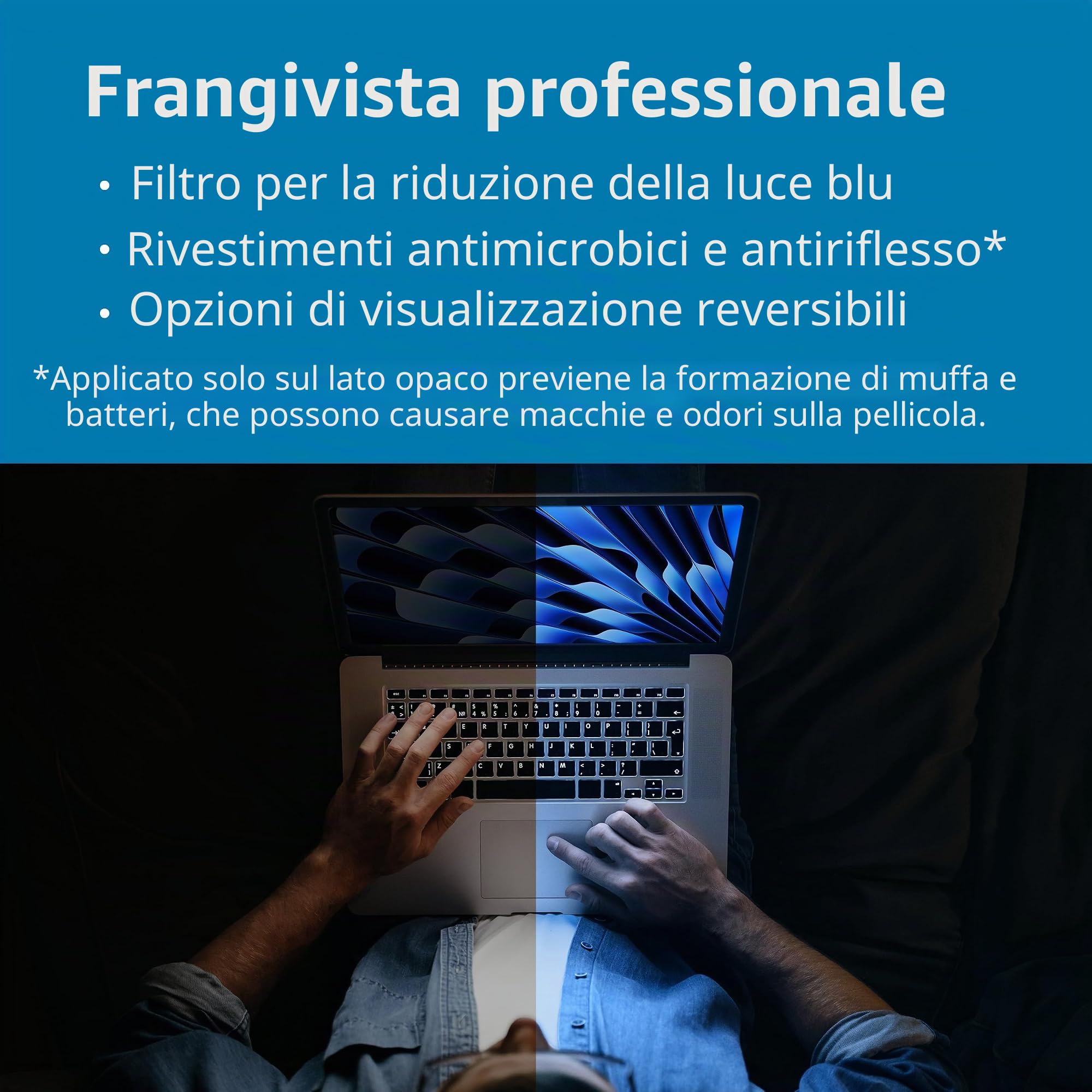 Kensington MagPro Filtro Privacy per schermo da 15" per MacBook Air (M2, 2023), Rimovibile, Antiriflesso, Riduce la Luce Blu (K58306WW)