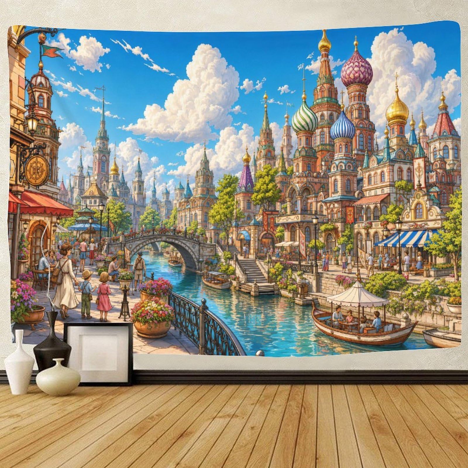 ASDFGHJKLZA Saint Basil's Cathedra 3D Print Wall Art Decor Tapestry for Bedroom Tapestries Home Decoration Curtain Bedroom College Dorm 70cmx100cm