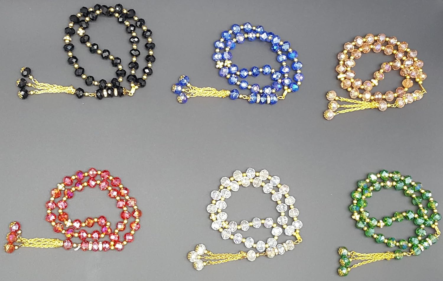 LOT Big Tasbih Prayer 33ct Worry Beads Misbaha Islamic Gift Ramadan Gift Eid Gift Allah Rosary Bulk Islamic Crystal Prayer Beads Islamic Gifts 123 (60)