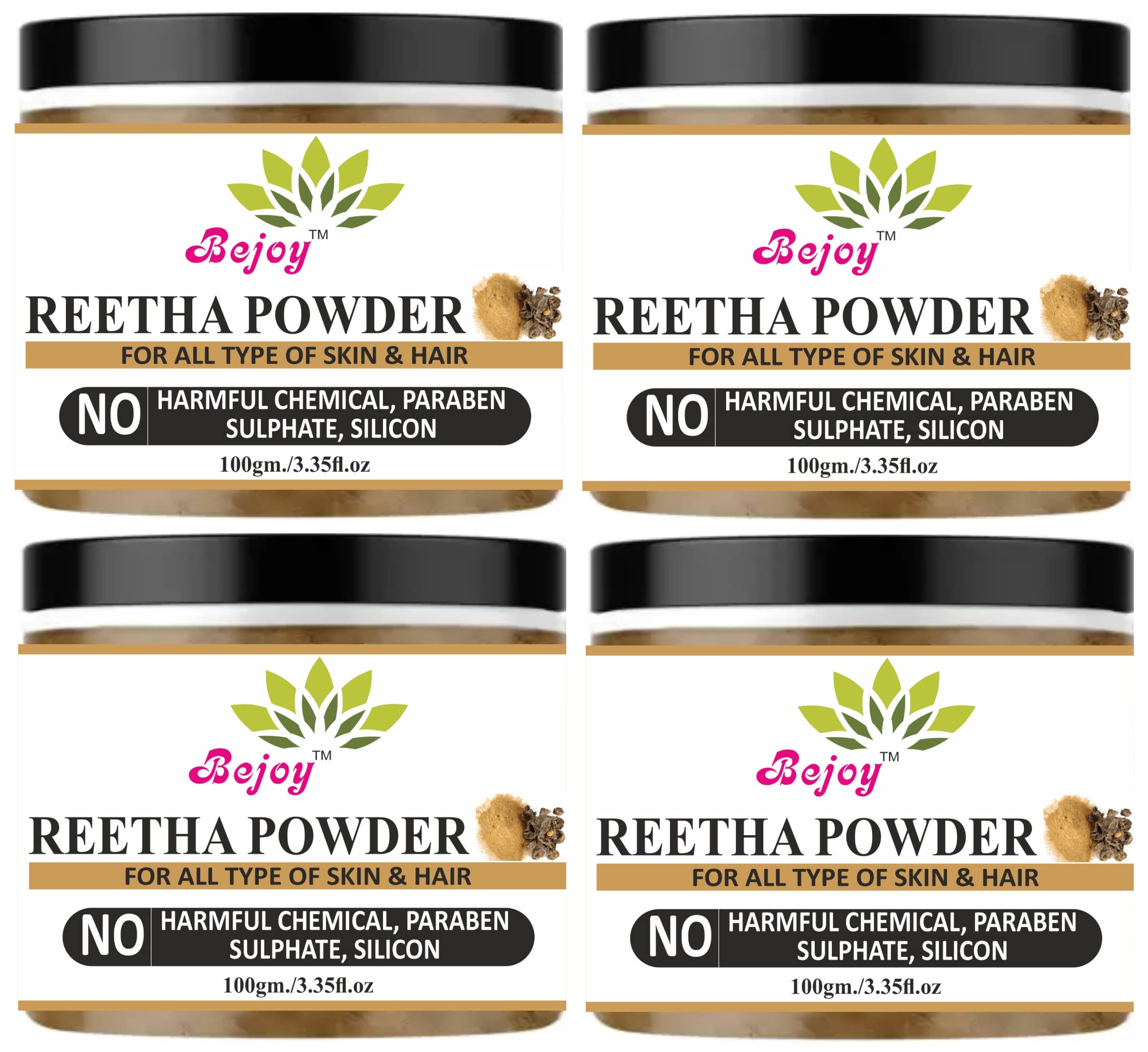 Bejoy 100% Pure And Natural Reetha Powder 400 Grams (Pack of 4)-picture-25